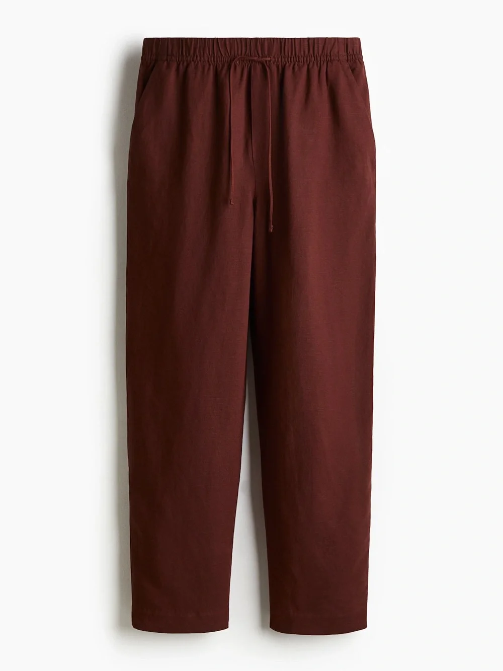 H&M Women's LINEN-BLEND DRAWSTRING PANTS